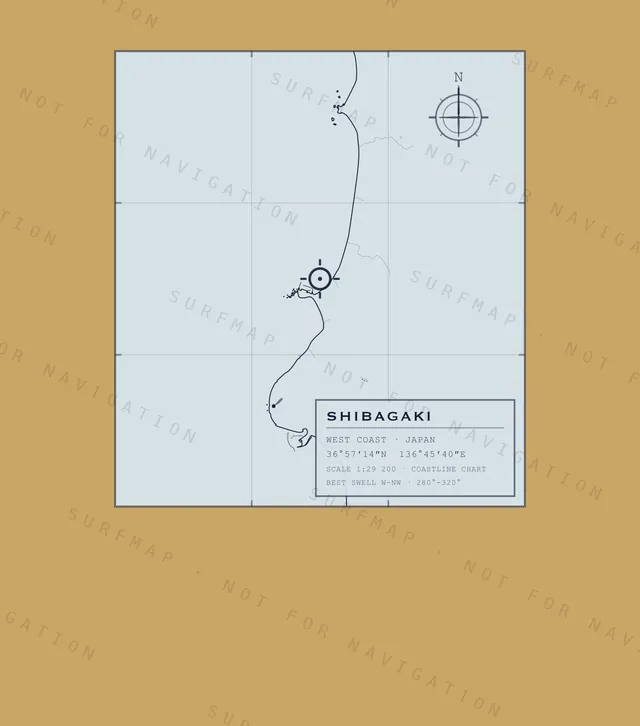 Shibagaki chart, the full artwork printed on the back