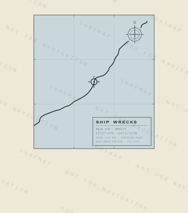 Ship Wrecks chart, the full artwork printed on the back