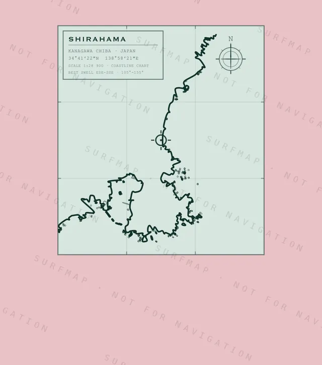 Shirahama chart, the full artwork printed on the back