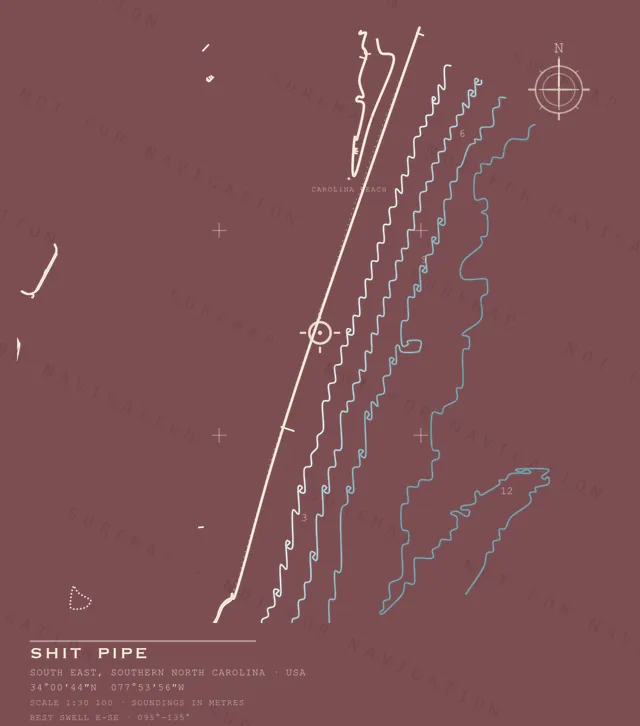 Shit Pipe chart, the full artwork printed on the back