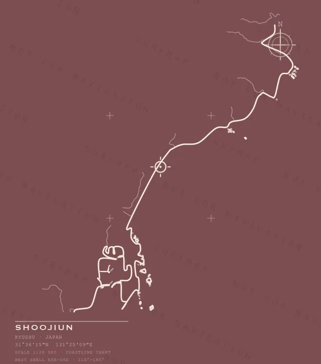 Shoojiun chart, the full artwork printed on the back