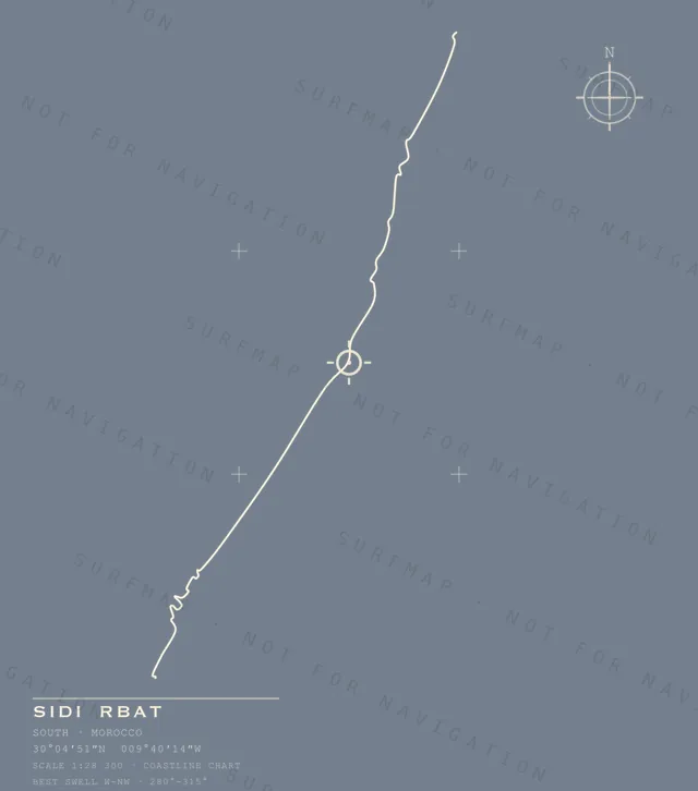 Sidi Rbat chart, the full artwork printed on the back