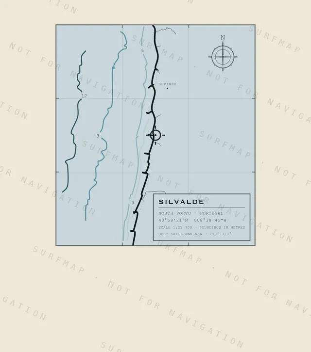 Silvalde chart, the full artwork printed on the back