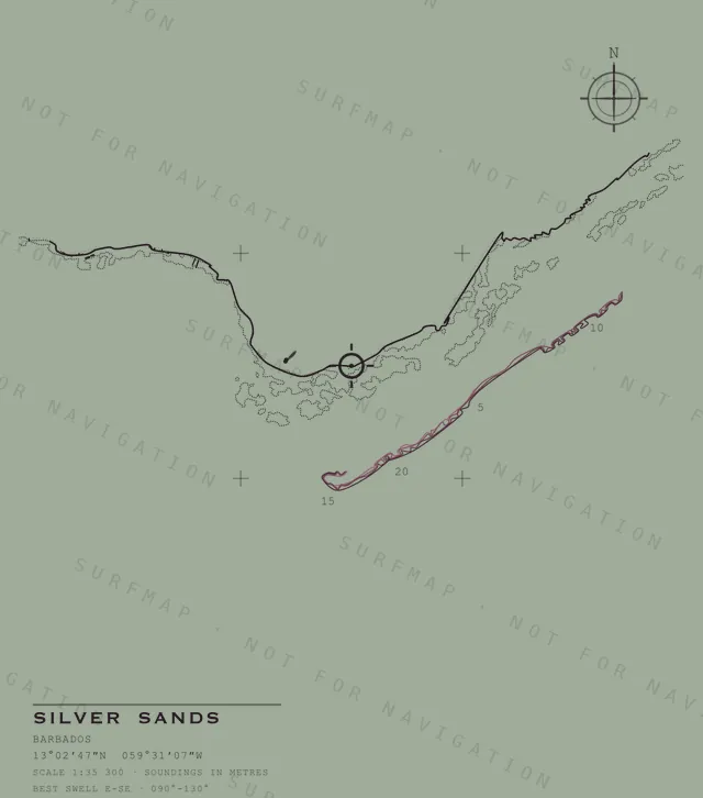 Silver Sands chart, the full artwork printed on the back