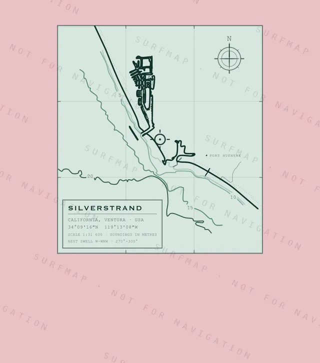 Silverstrand chart, the full artwork printed on the back