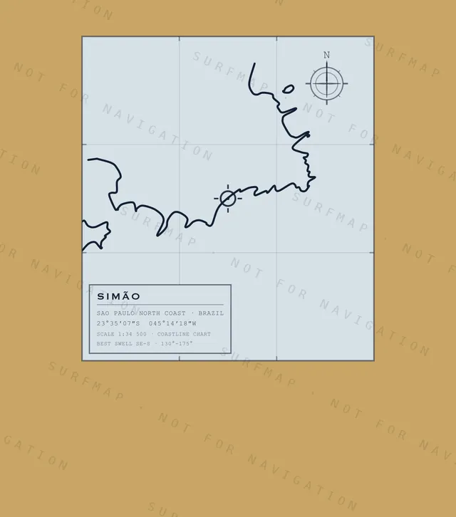 Simão chart, the full artwork printed on the back
