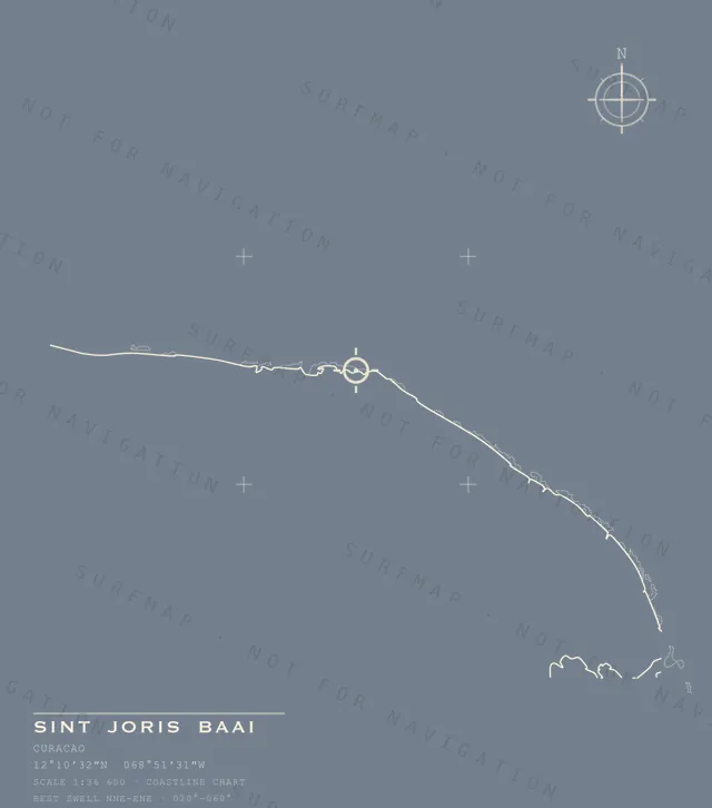 Sint Joris Baai chart, the full artwork printed on the back