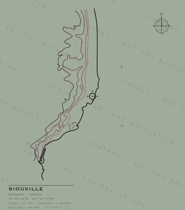 Siouville chart, the full artwork printed on the back