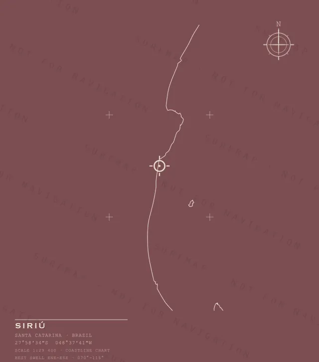 Siriú chart, the full artwork printed on the back