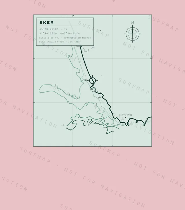 Sker chart, the full artwork printed on the back