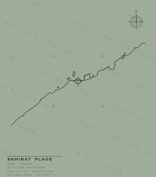 Skhirat Plage chart, the full artwork printed on the back