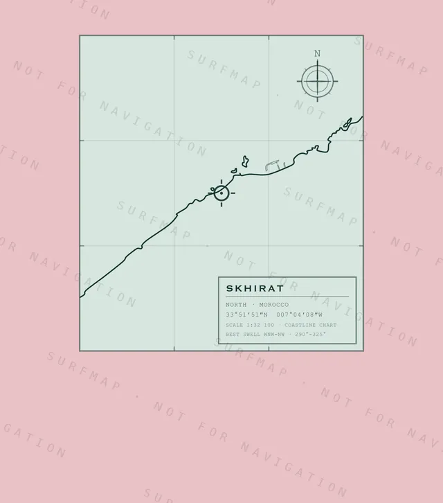 Skhirat chart, the full artwork printed on the back