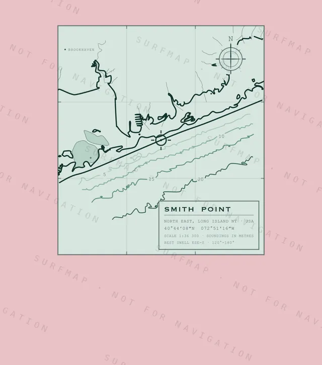Smith Point chart, the full artwork printed on the back
