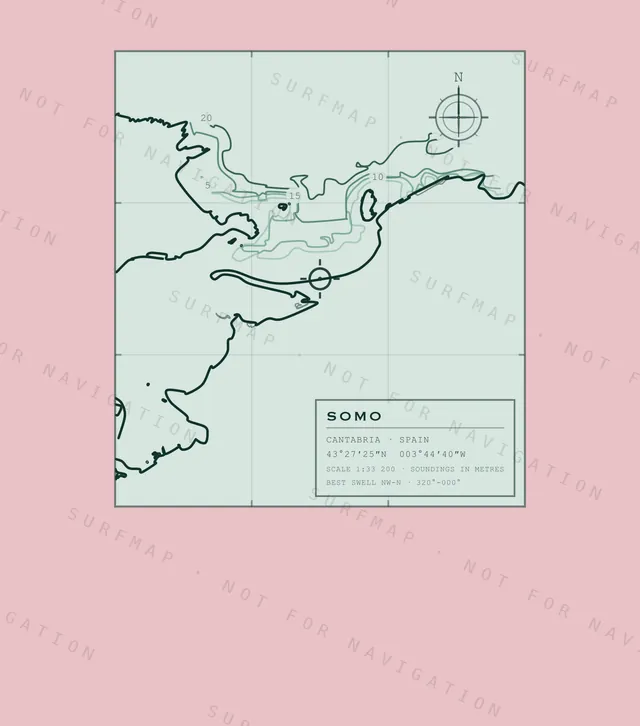 Somo chart, the full artwork printed on the back