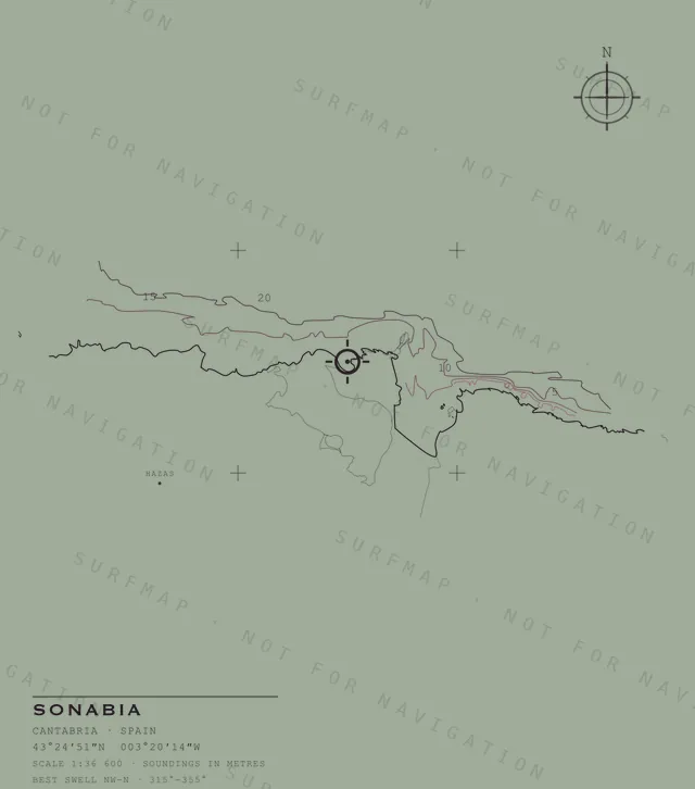 Sonabia chart, the full artwork printed on the back