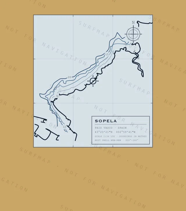 Sopela chart, the full artwork printed on the back