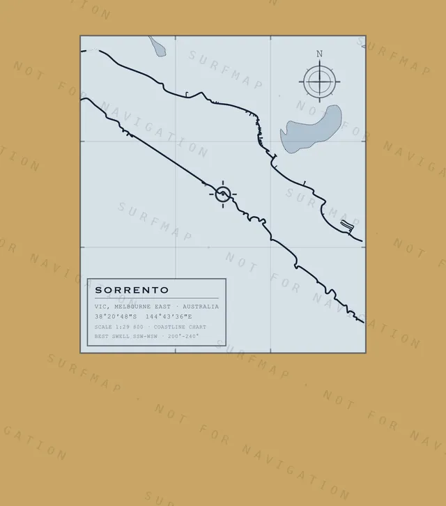 Sorrento chart, the full artwork printed on the back