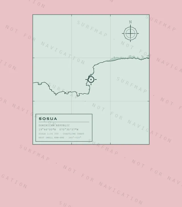 Sosua chart, the full artwork printed on the back