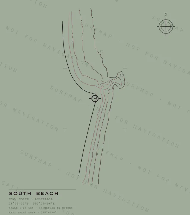 South Beach chart, the full artwork printed on the back