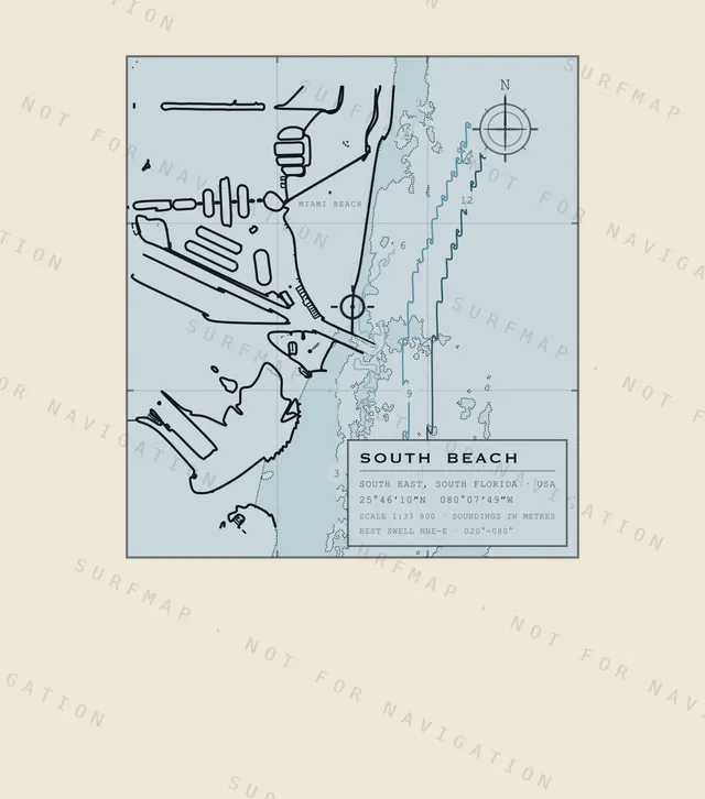 South Beach chart, the full artwork printed on the back