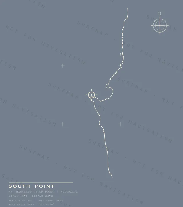South Point chart, the full artwork printed on the back