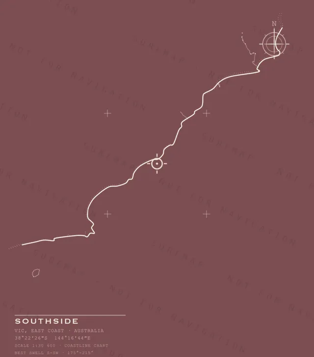 Southside chart, the full artwork printed on the back