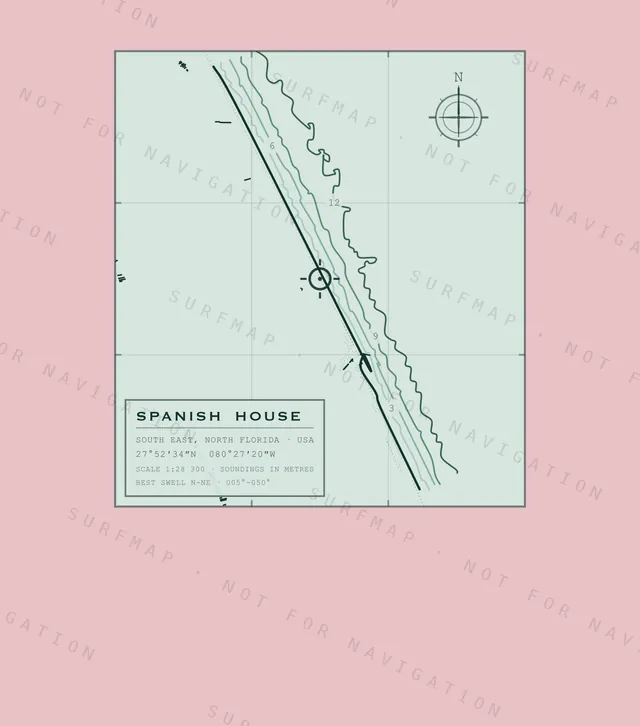 Spanish House chart, the full artwork printed on the back