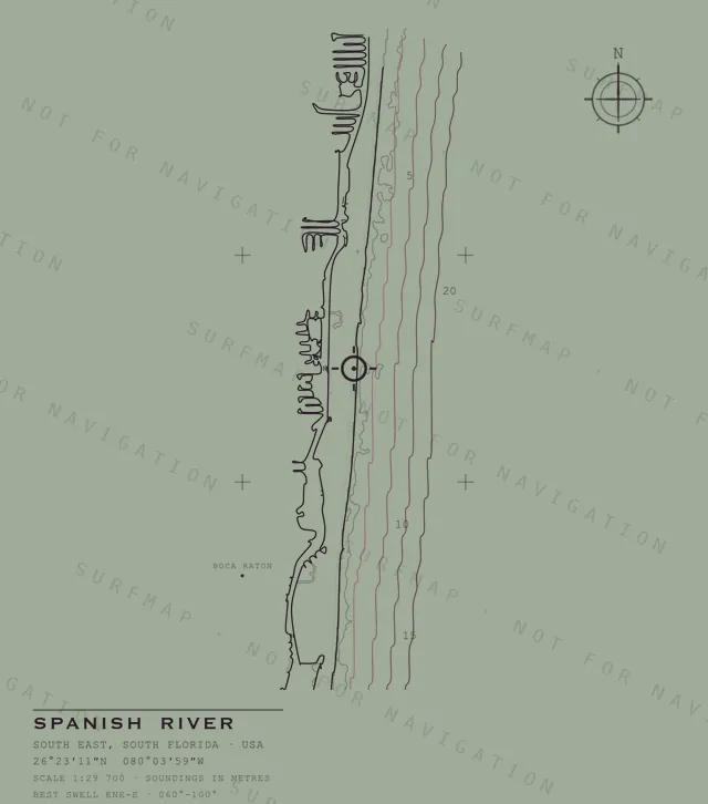 Spanish River chart, the full artwork printed on the back