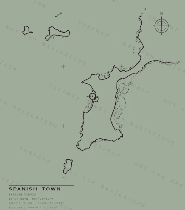 Spanish Town chart, the full artwork printed on the back