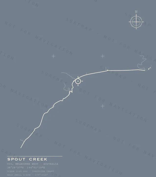 Spout Creek chart, the full artwork printed on the back