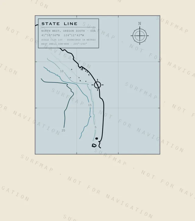 State Line chart, the full artwork printed on the back