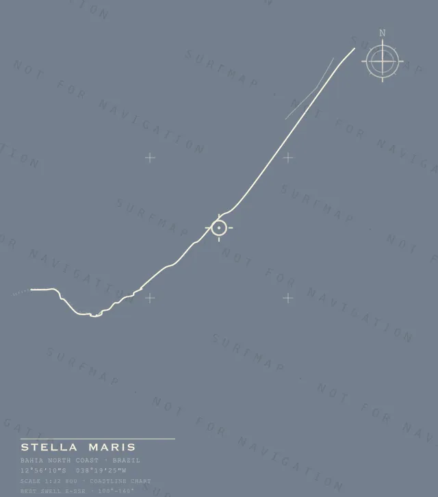 Stella Maris chart, the full artwork printed on the back