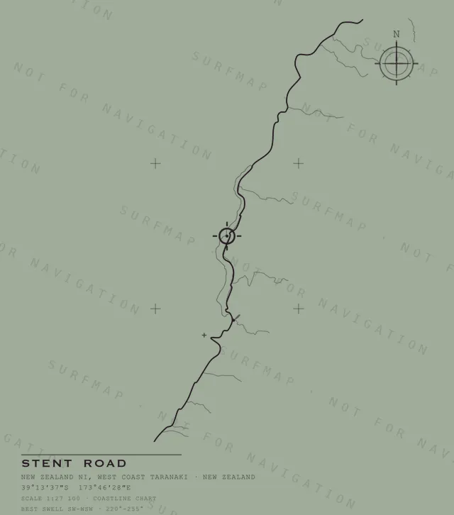 Stent Road chart, the full artwork printed on the back
