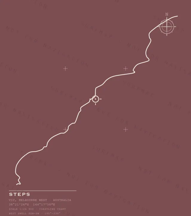 Steps chart, the full artwork printed on the back