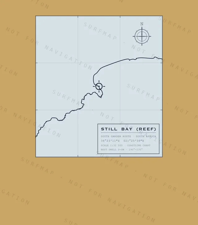 Still Bay (Reef) chart, the full artwork printed on the back