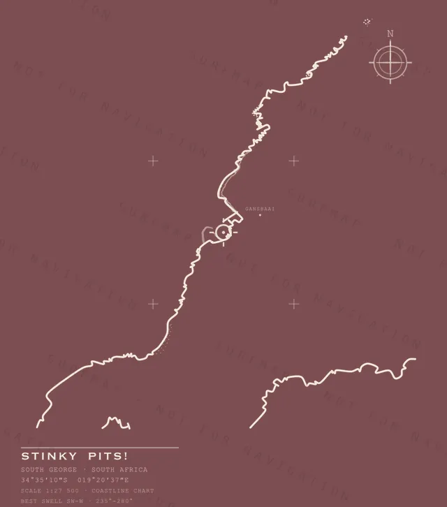 Stinky Pits! chart, the full artwork printed on the back