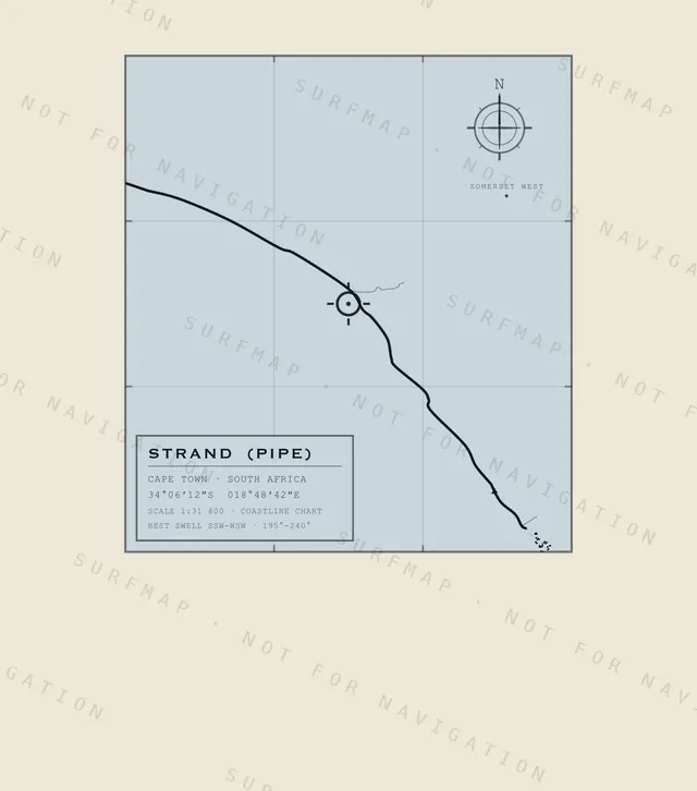 Strand (Pipe) chart, the full artwork printed on the back