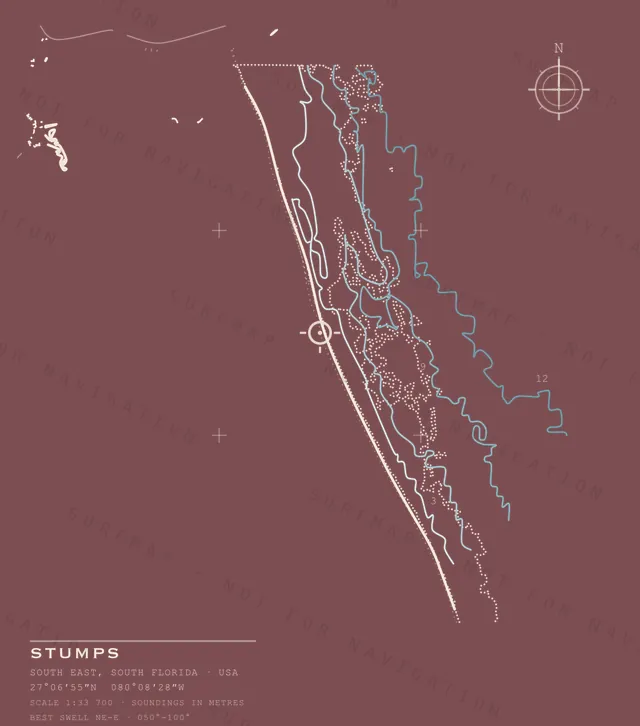 Stumps chart, the full artwork printed on the back