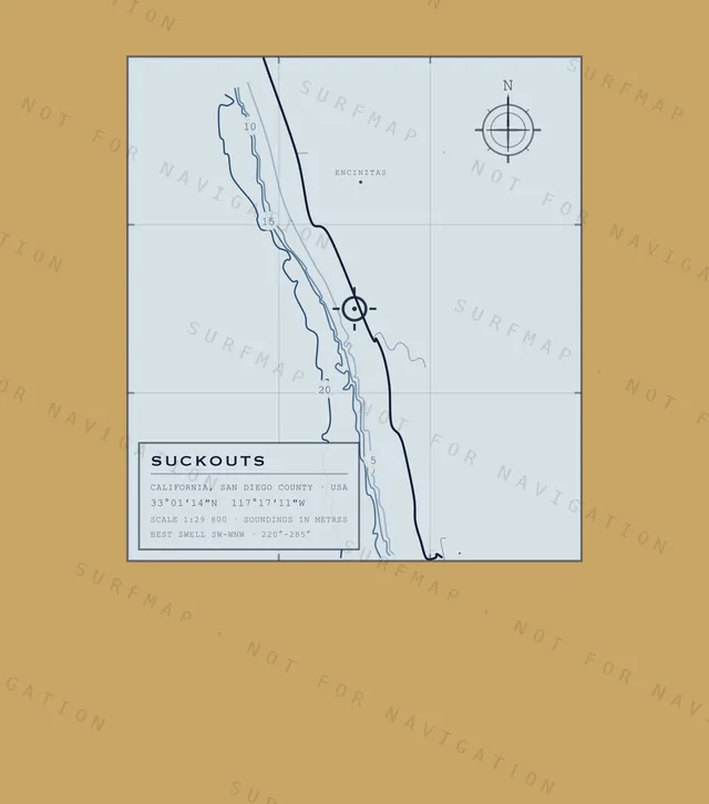 Suckouts chart, the full artwork printed on the back