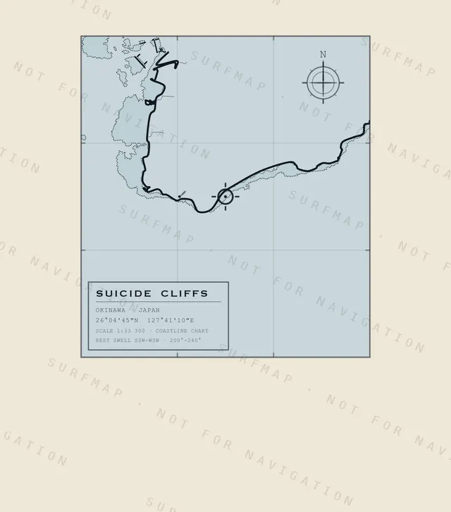 Suicide Cliffs chart, the full artwork printed on the back