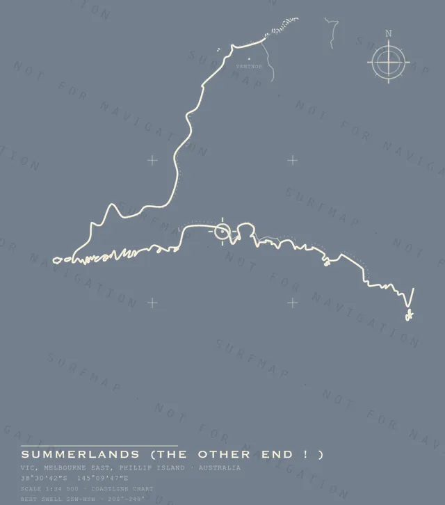 Summerlands (the Other End ! ) chart, the full artwork printed on the back