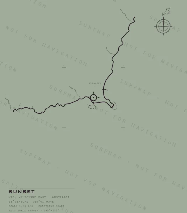 Sunset chart, the full artwork printed on the back