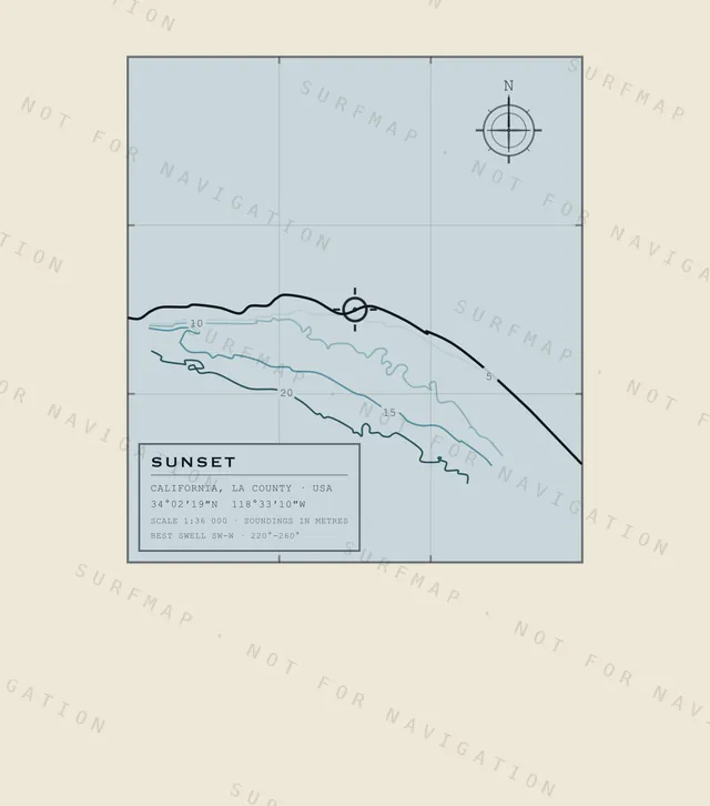 Sunset chart, the full artwork printed on the back