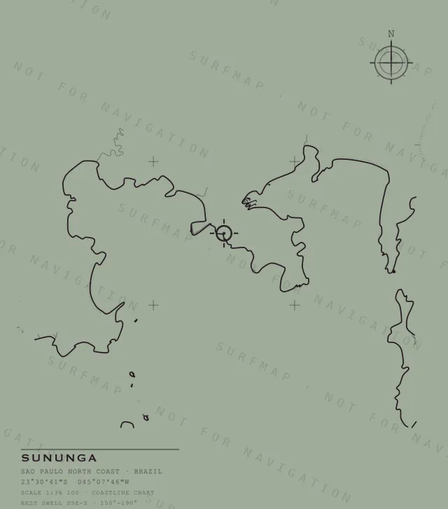 Sununga chart, the full artwork printed on the back