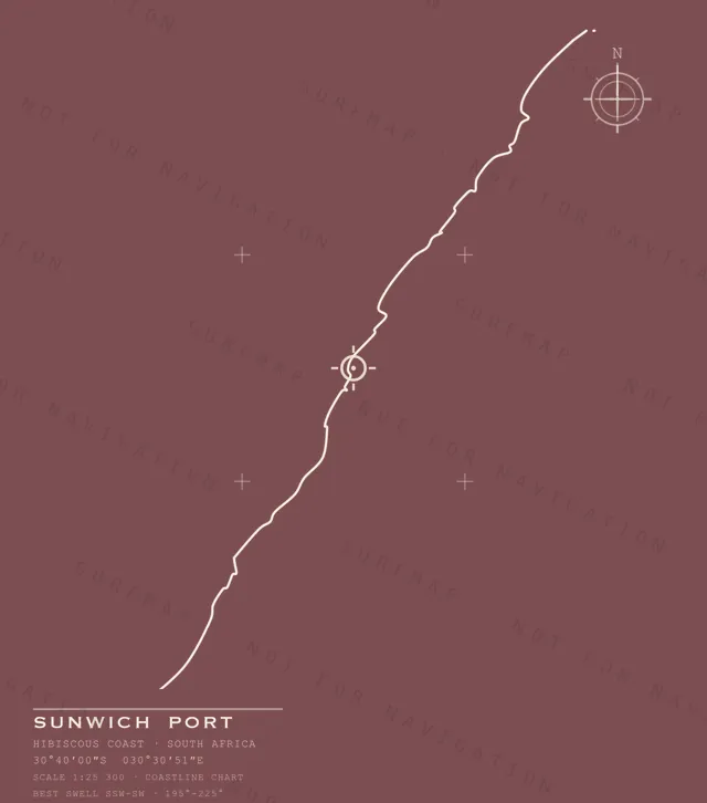 Sunwich Port chart, the full artwork printed on the back