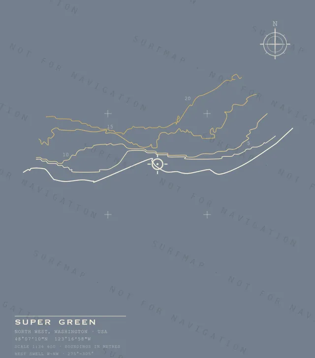 Super Green chart, the full artwork printed on the back