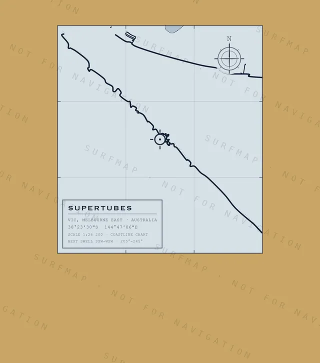 Supertubes chart, the full artwork printed on the back