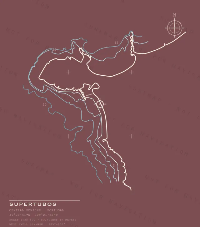 Supertubos chart, the full artwork printed on the back