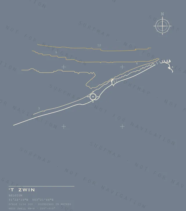 't Zwin chart, the full artwork printed on the back