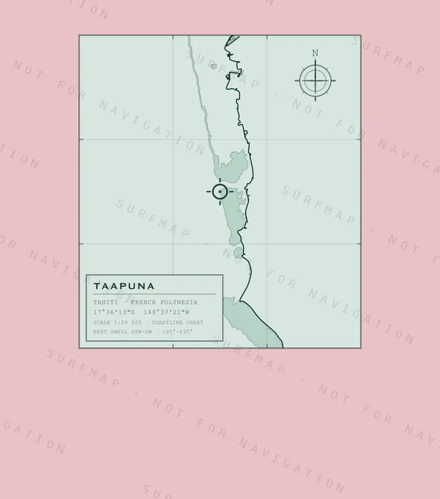 Taapuna chart, the full artwork printed on the back
